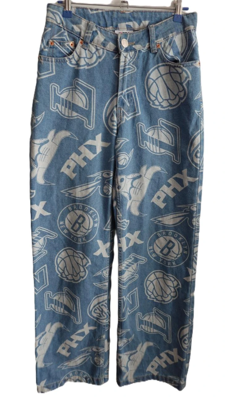 Vaqueros Lefties x NBA estampado integral talla 36